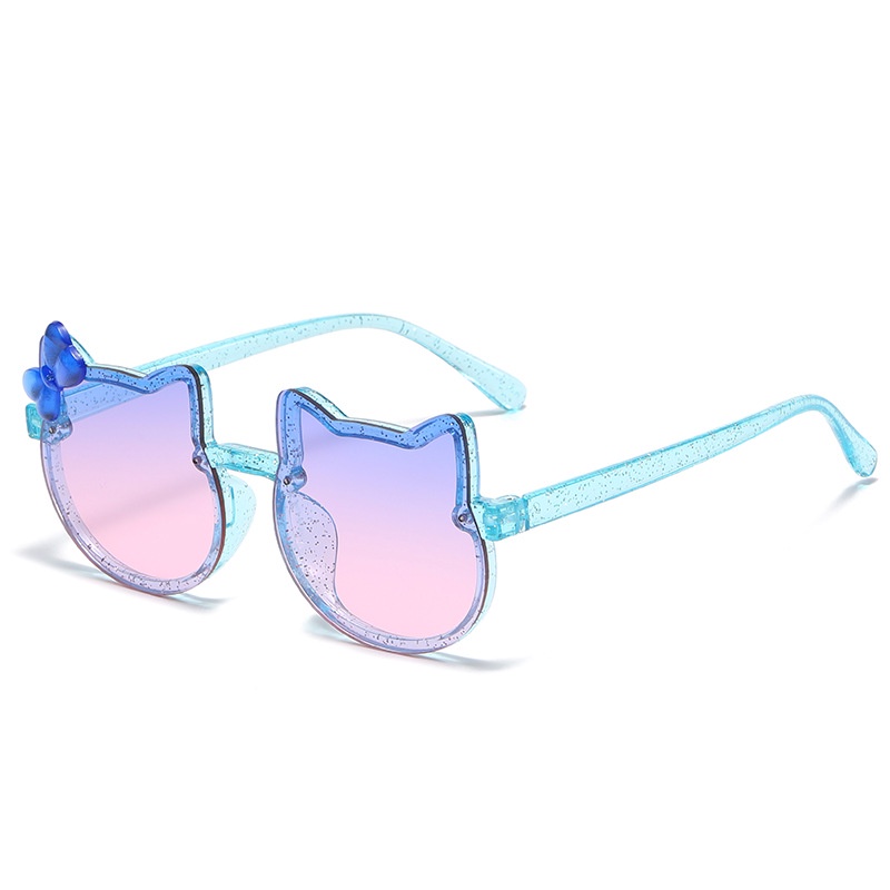 Kính Mát Hình Mèo Hello Kitty Màu Kẹo Phong Cách Hàn Quốc Thời Trang Cho Bé Trai Bé Gái