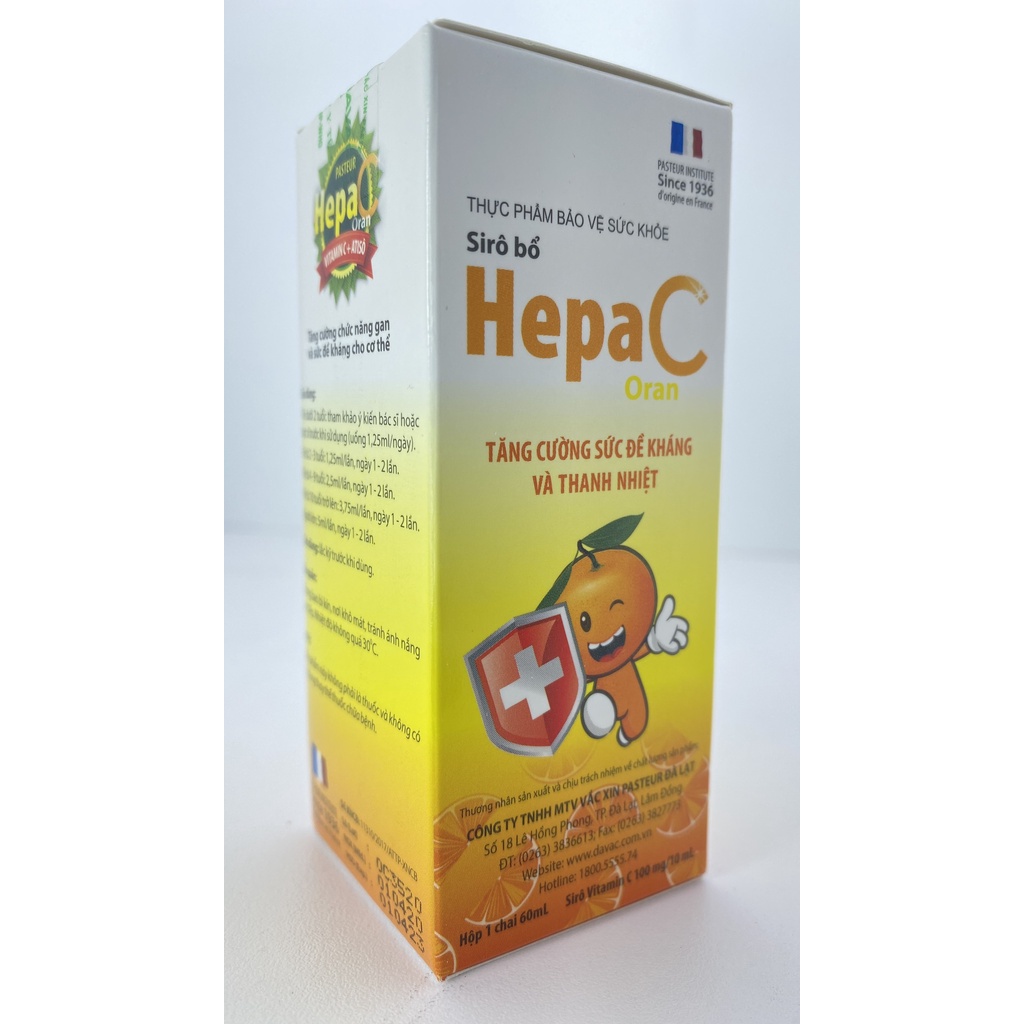 Siro HepaC.Bổ Sung Vitamin C Giúp Tăng Sức Đề Kháng,Tiêu Độc,Thanh Nhiệt Cho Bé