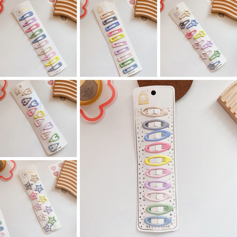 Set 10 Kẹp Tóc Nhỏ Giọt Đáng Yêu Cho Bé Gái