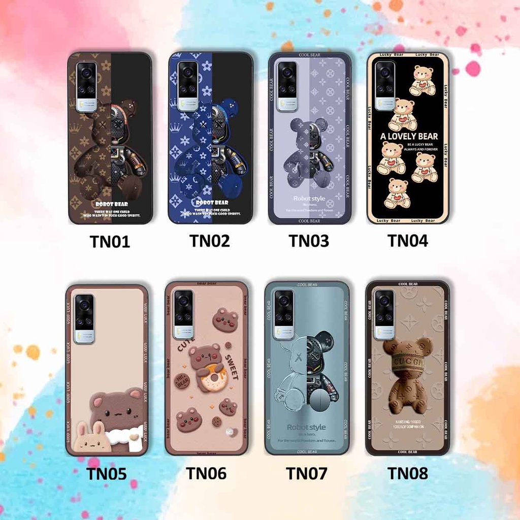 Ốp Vivo Y51 2020 bear brick, gấu đáng yêu, dễ thương