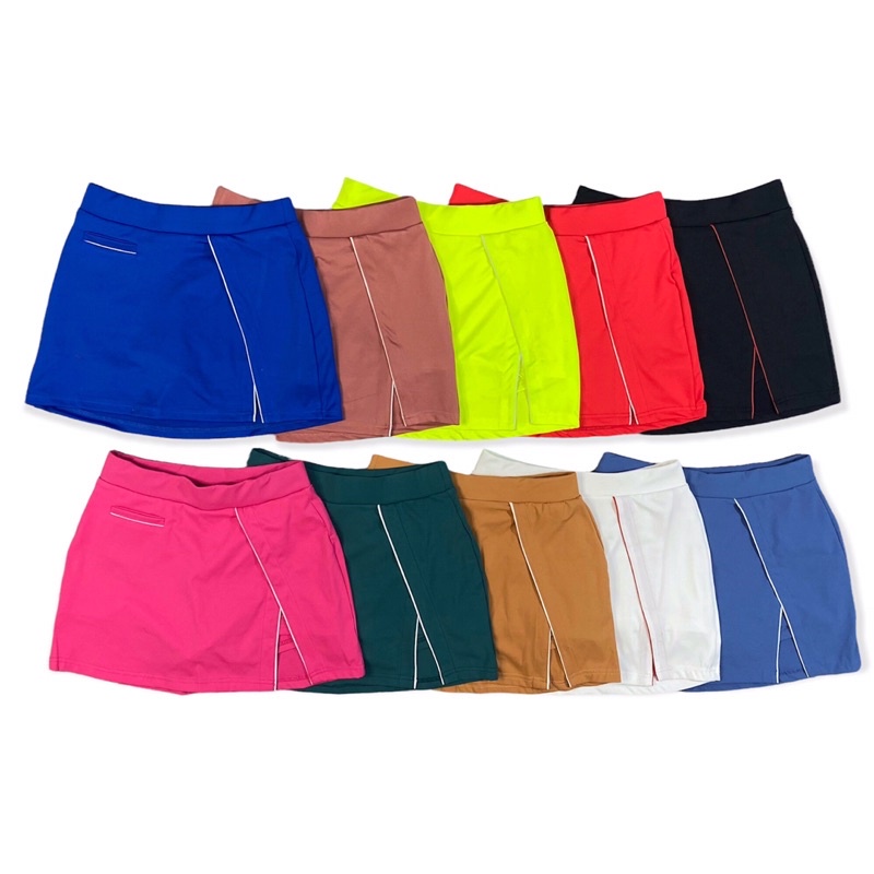 Váy Thể Thao Tập Golf, Cầu Lông,Tennis Tập Gym Yoga Nữ Kiểu Xẻ Tà 2 Túi 2 Lớp Chất Vải Thun Poly 2 Da Siêu Cấp