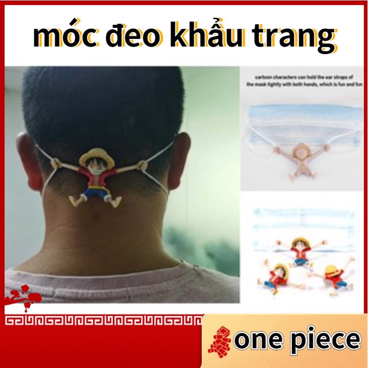Quai dây đeo khẩu trang Móc đeo khẩu trang hai đầu tránh đau tai hình nhân vật Luffy hoạt hình One Piece