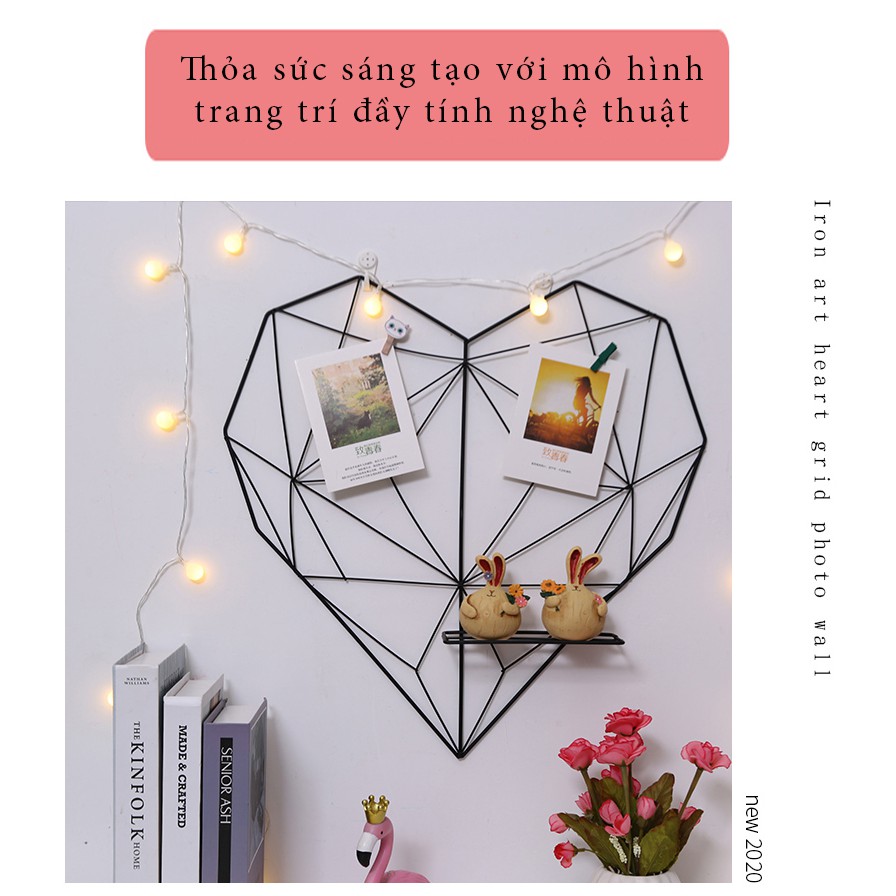 Kệ sắt treo tường trang trí decor - kệ khung sắt treo đồ đa năng TT-HOME