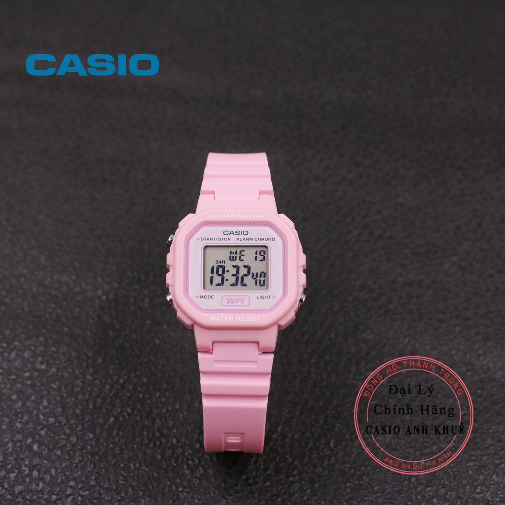 [Mã FARSBR243 giảm 15% đơn 249K] Đồng hồ điện tử nữ Casio LA-20WH-4A1DF dây nhựa