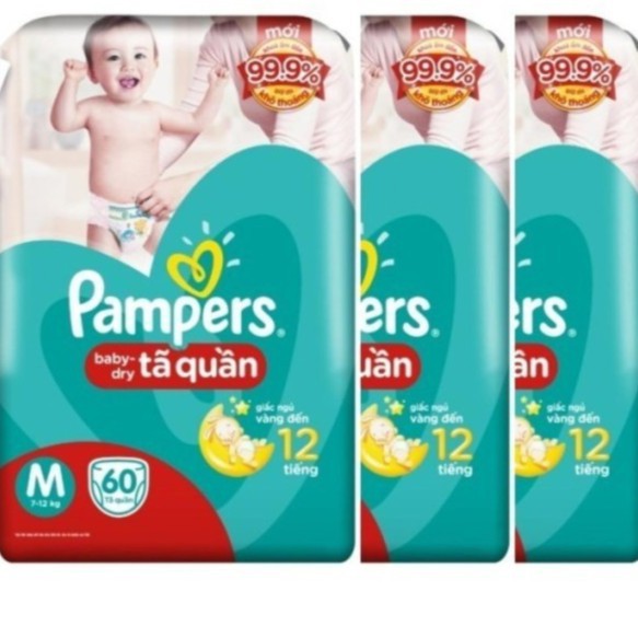 Bỉm Quần Pampers đủ size M60 L54 XL48