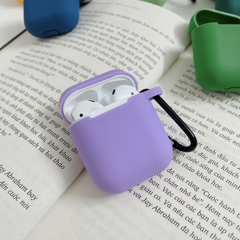 Vỏ bảo vệ tai nghe Airpod 1,2 _ Tặng Kèm Móc - Ốp Đựng Tai Nghe bluetooth airpods case airpods chống bẩn