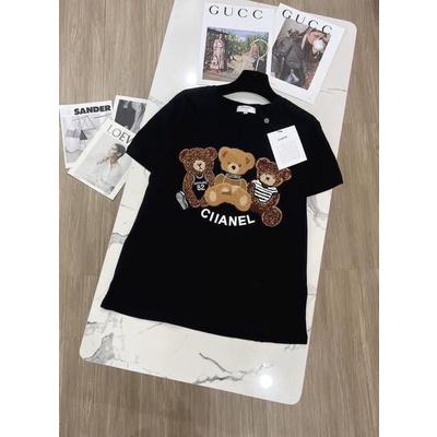 Áo phông nữ 3 con gấu nhiều màu hình in