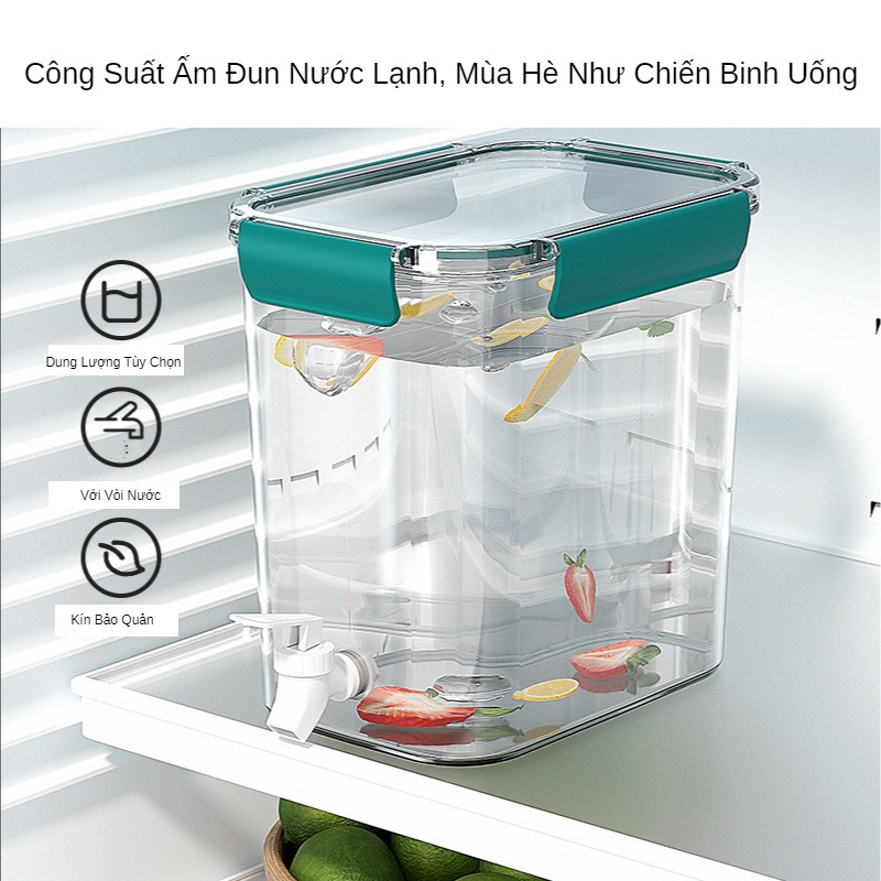Bình nhựa đựng nước có vòi dung tích 4.5L Dễ dàng để cài đặt Bình nước có vòi Niêm phong tốt