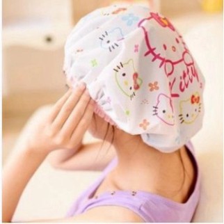 Mũ chùm đầu khi tắm chống nước họa tiết ngộ nghĩnh đáng yêu tiện lợi
