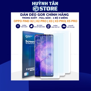 [Bộ 3 miếng trước] Dán dẻo 3D Oppo Find X5 Pro, X3, X3 Pro, X2 ,X2 Pro 5G trong suốt full màn chính GOR