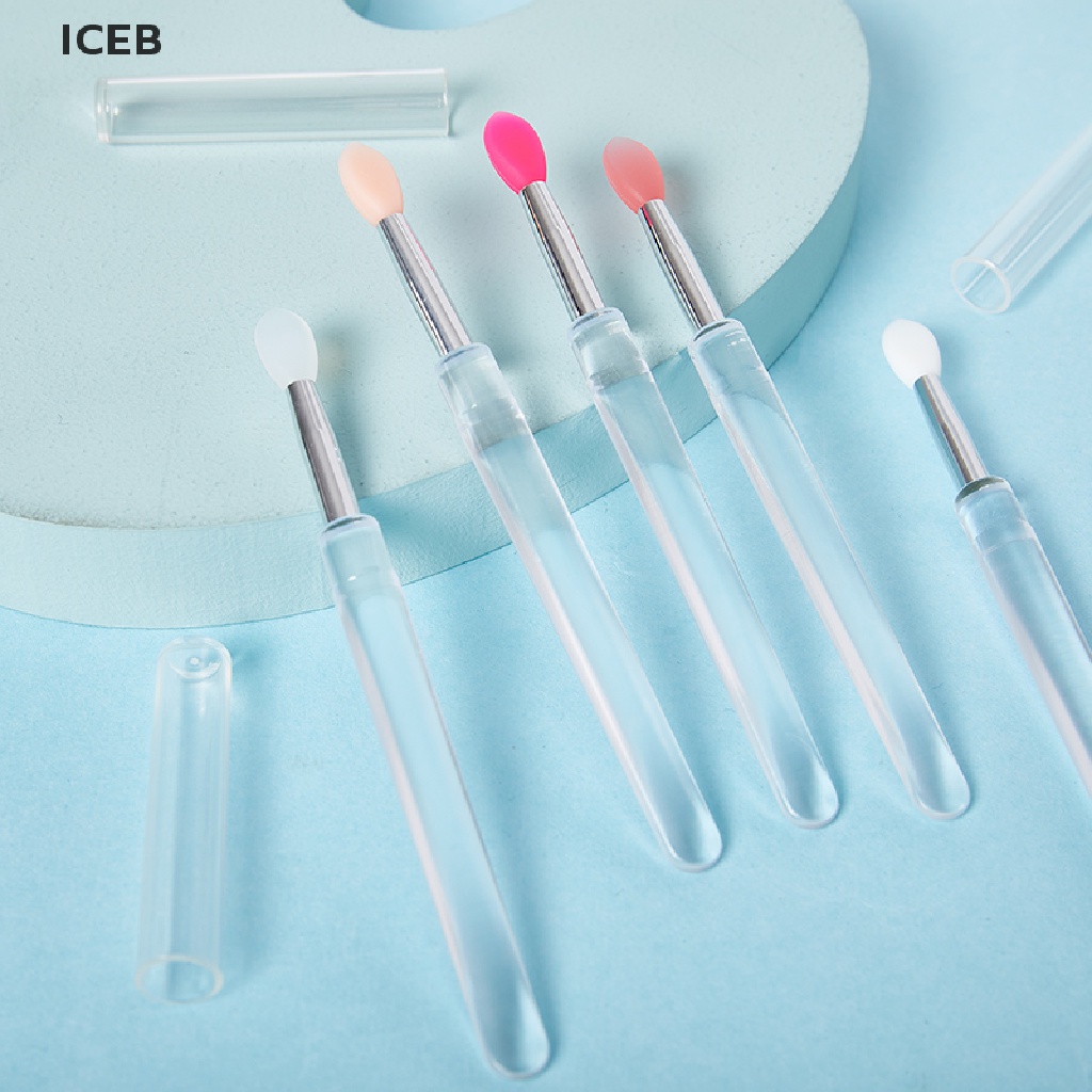 Ic Bộ 2 Cọ Son Bóng Silicone Với Nắp Đậy Bụi Bẩn my