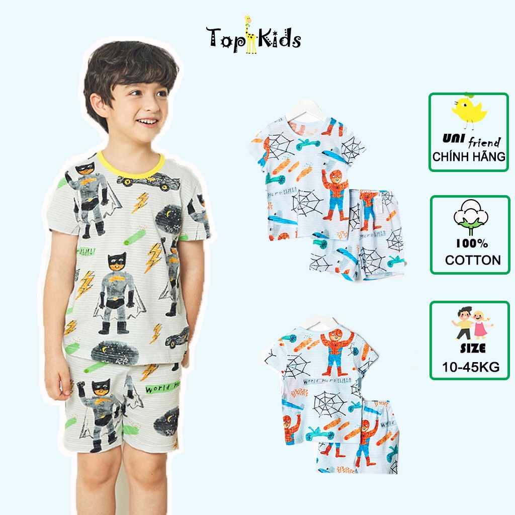 BỘ ĐỒ CỘC TAY BÉ TRAI-UNIFRIEND HÀN QUỐC- 10-45KG