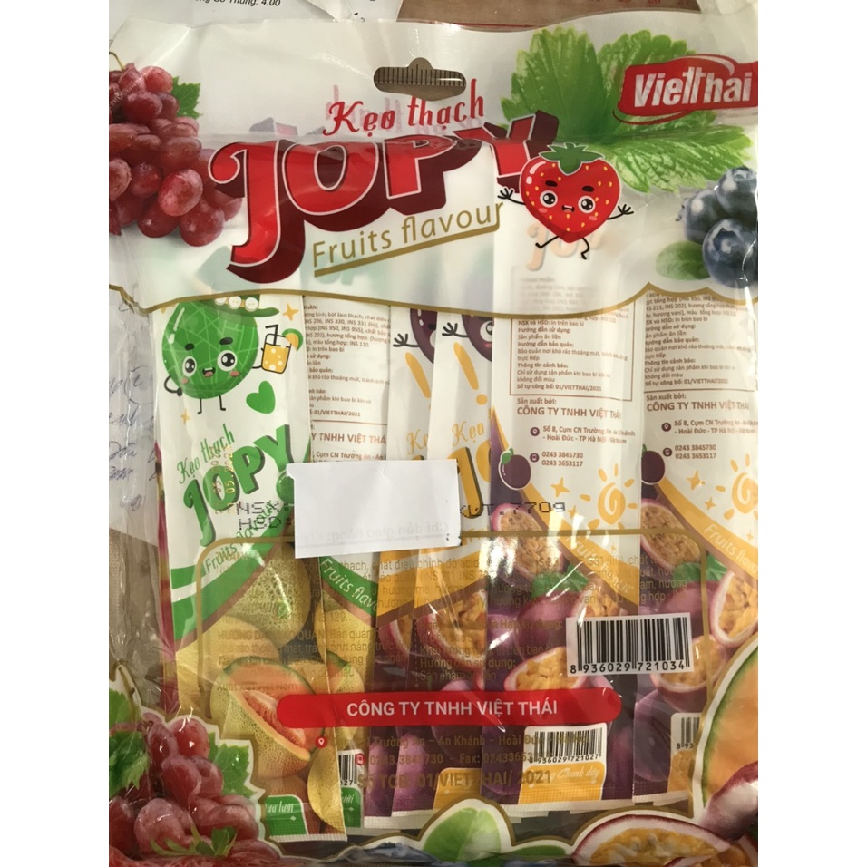 Kẹo Thạch Cây Rau Câu Trái Cây Jopy Việt Thái (Gói 770g)
