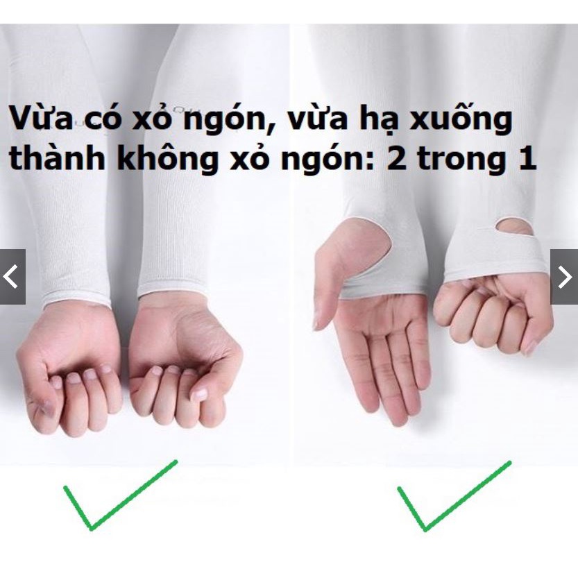 Bộ 2 Ống Tay Chống Nắng, Găng Tay Chống Nắng Hàn Quốc Let's slim