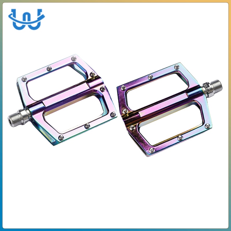 Road MTB Bike Pedals - Aluminum Alloy Bicycle Pedals - Mountain Bike Pedal with 9/16inch Platform Flat Pedals for Folding Cycling