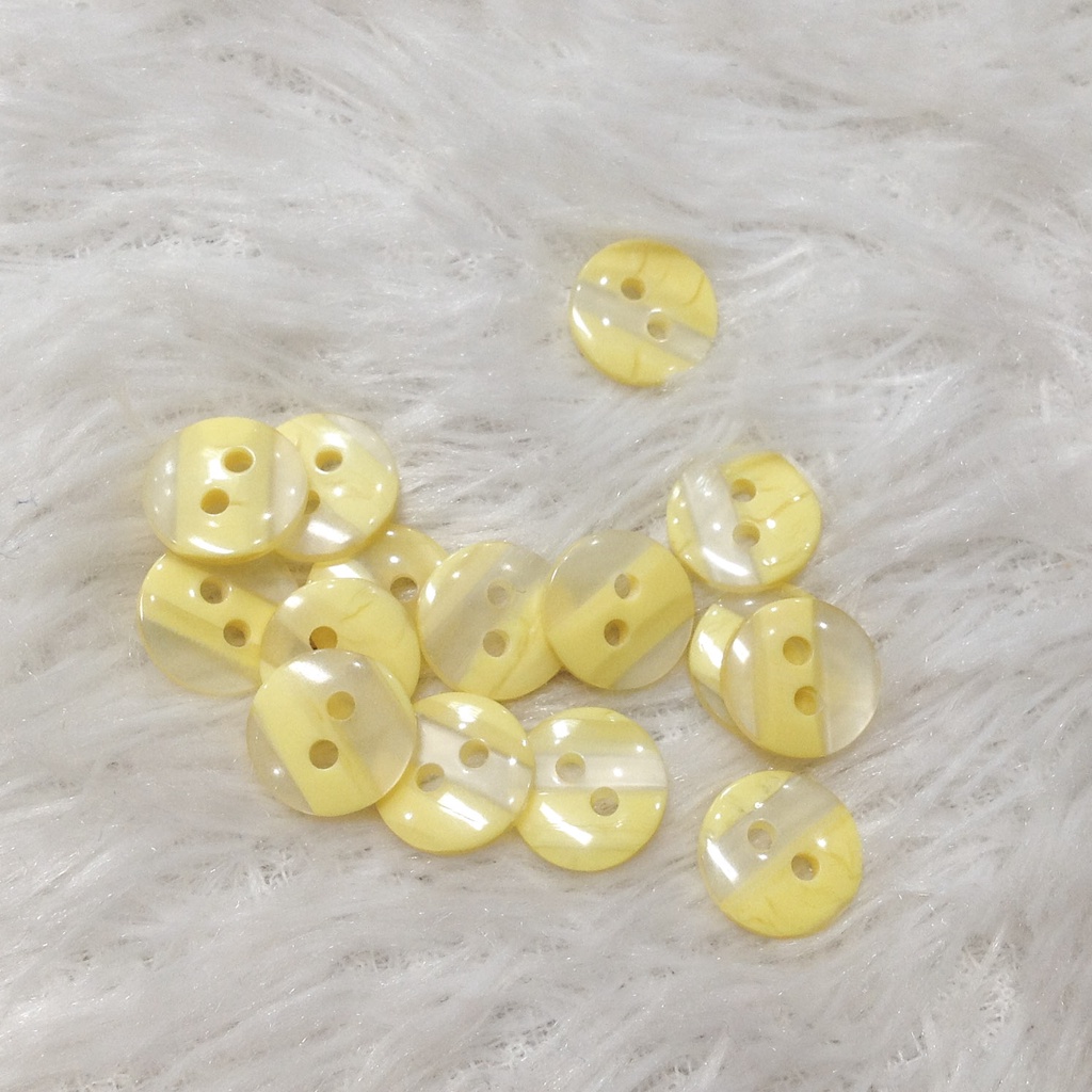 5 Nút áo sơ mi 2 lỗ hoa văn sọc nhiều màu Cúc khuy đính trang phục giá rẻ size 1.1cm