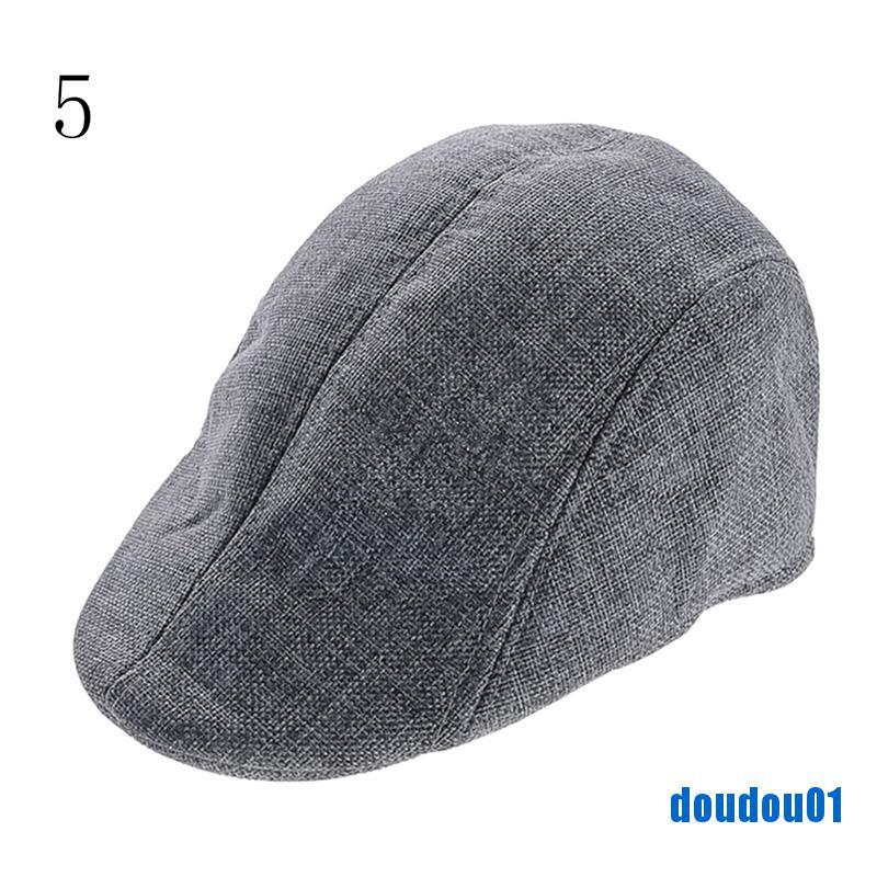 [dou] Mens Vintage Herringbone Flat Cap Peaked Racing Hat Beret Country Golf Newsboy [vn]