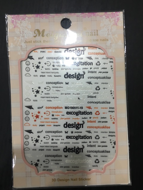 Sticker Dán Móng 3D ( phân loại hàng xem mẫu)