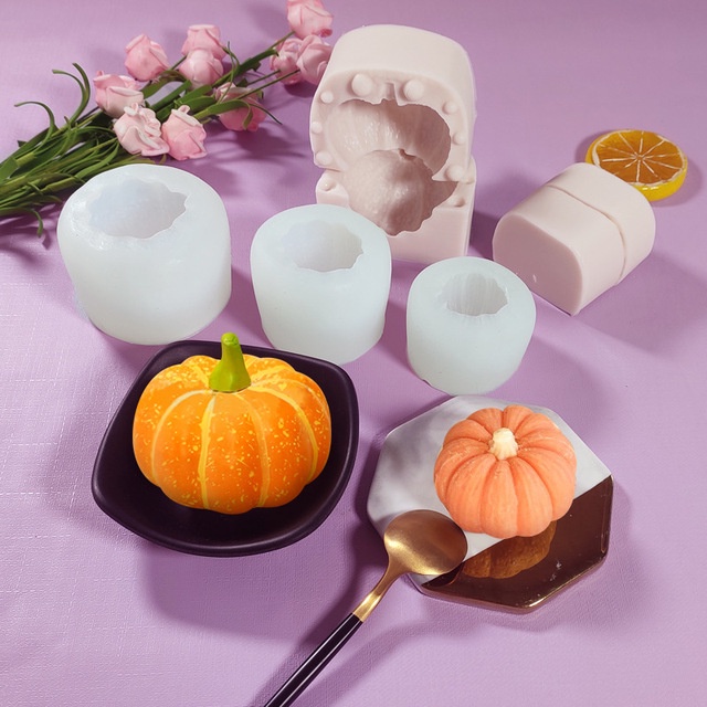 Khuôn Silicone Tạo Hình Quả Bí Ngô 3D Trang Trí Bánh