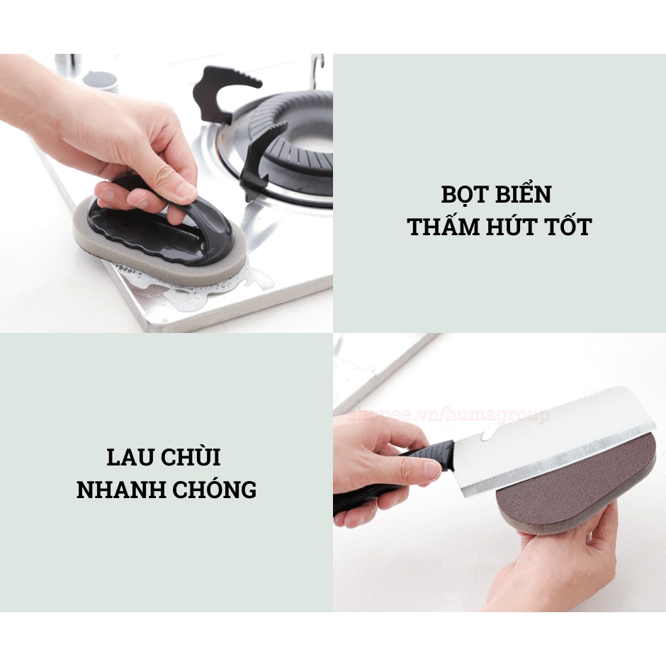 Bàn Chải Bọt Biển Chống Xước Cọ Rửa Đa Năng Có Tay Cầm Tiện Lợi – Bàn Chải Cọ Xoong Nồi