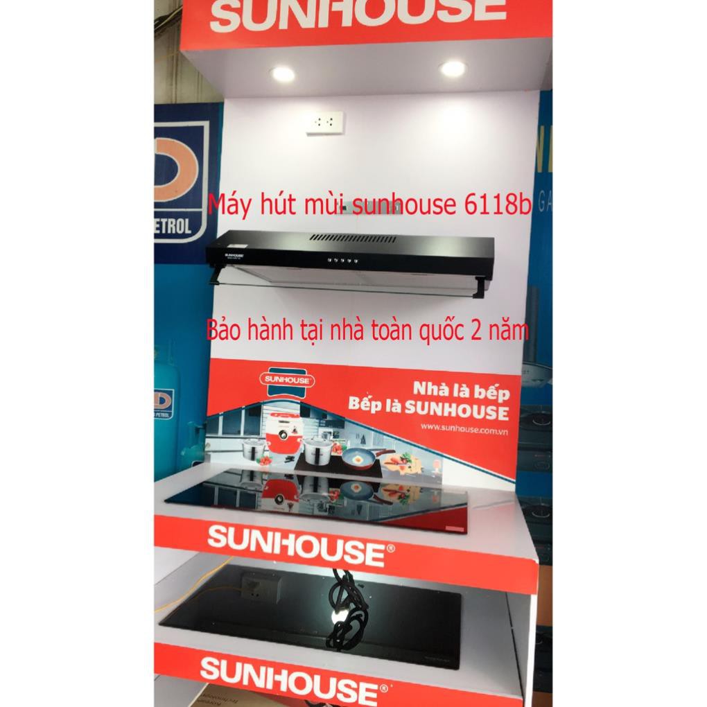 [Mã ELMS5 giảm 7% đơn 300K] Máy hút mùi Sunhouse SHB6118B - HÀNG CHÍNH HÃNG