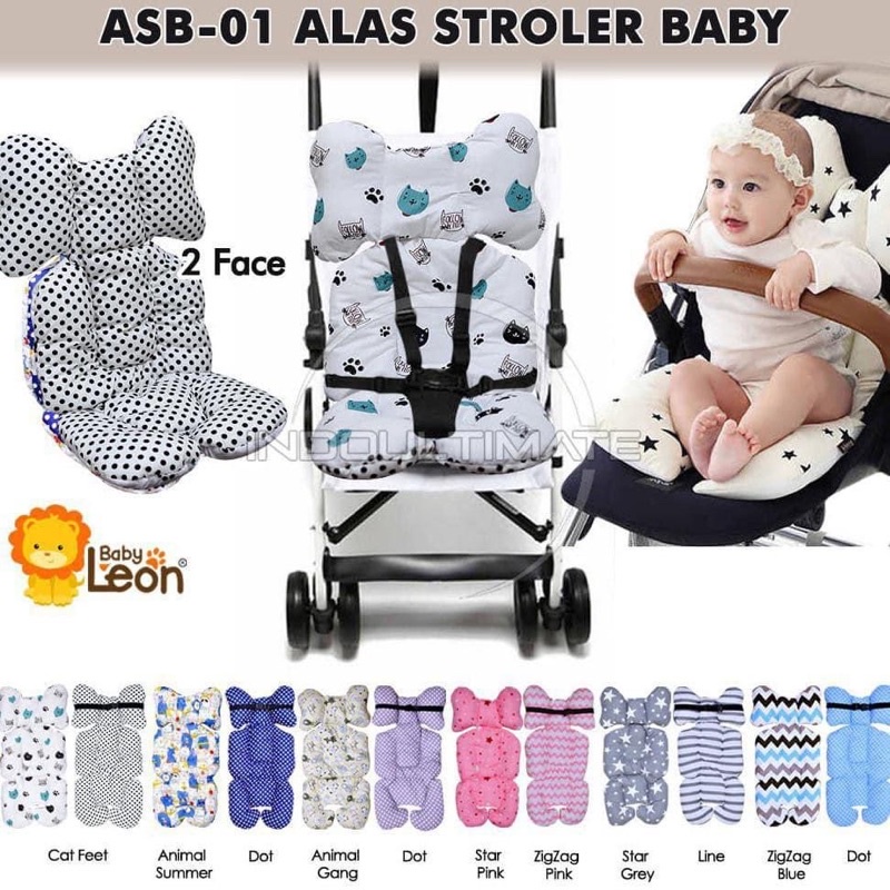 Đệm lót xe đẩy 3D chống sốc cho bé chất cotton mát phối lưới hiệu Hàn
