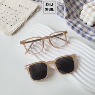 Kính mát,Kính cận râm 2 trong 1 thời trang 8191 Chilistore