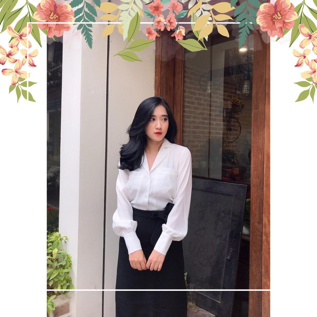 Áo Sơ Mi Nữ trắng công sở dài tay (kèm ảnh thật) | BigBuy360 - bigbuy360.vn