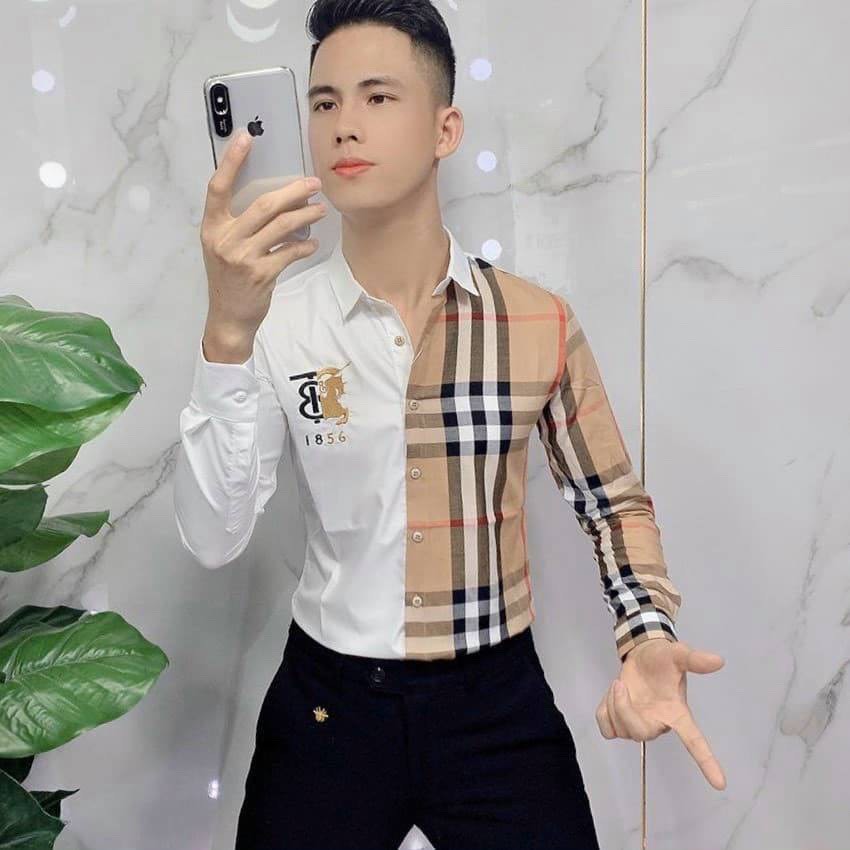 Áo Sơ Mi Nam Dài Tay Phối Kiểu BBR Vải Kate Lụa Mẫu Mới Nhất Giá Rẻ Cao Cấp ( video cận sàn ) | BigBuy360 - bigbuy360.vn