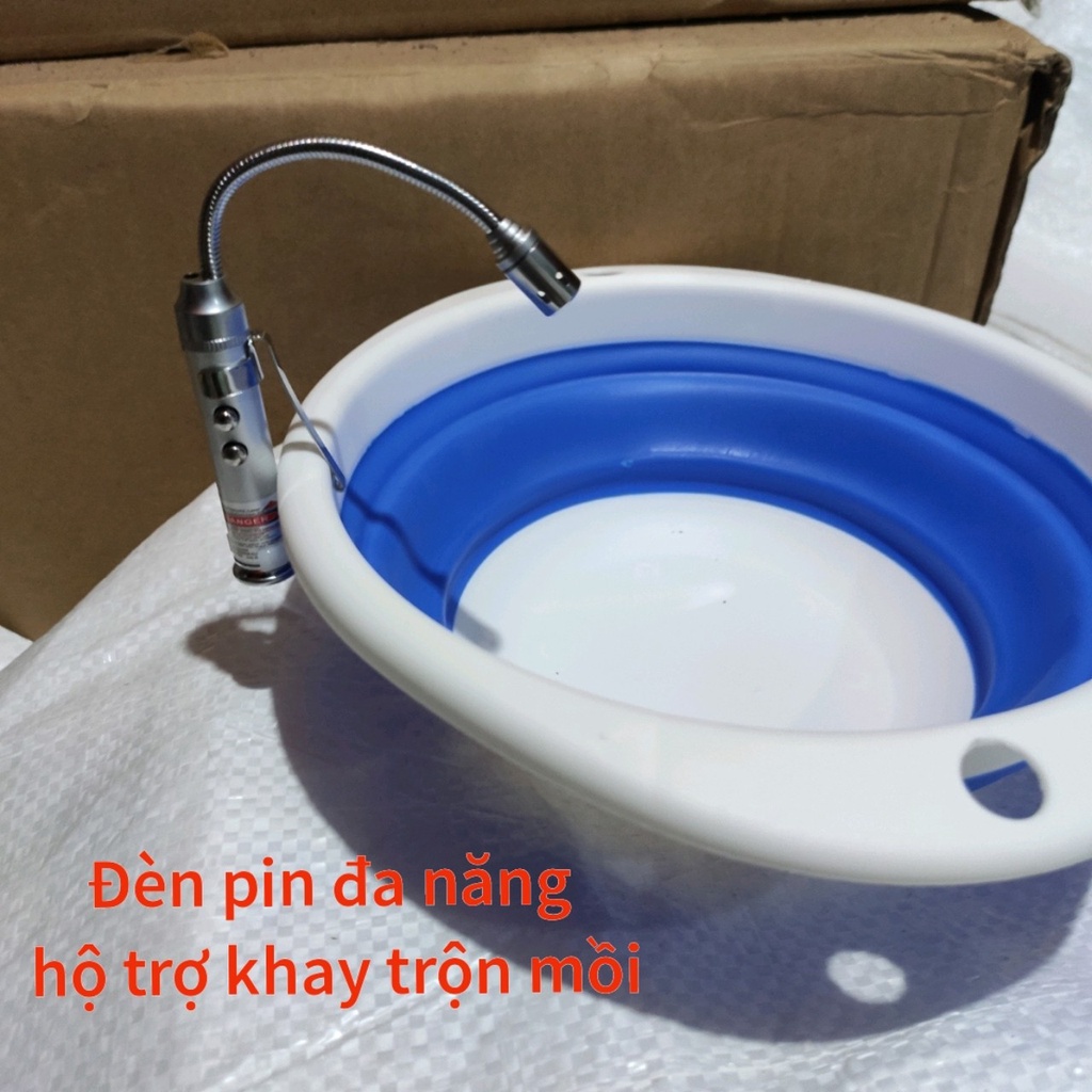 Đèn pin hộ trợ soi khay trộn mồi đa năng hộ trợ câu cá