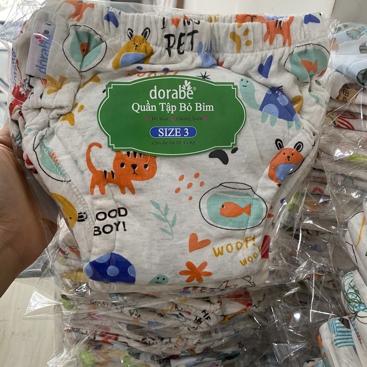 Combo 3 quần tập bỏ tã Dorabe thế hệ mới size 1