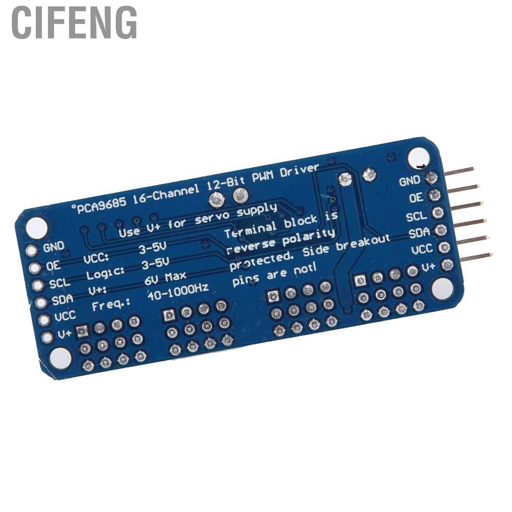 Cifeng PWM Servo Driver 16‑Channel Motor Drive Board Module IIC Interface PCA9685 for Robot