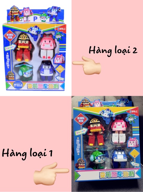 [Mã TOYDEC hoàn 20K xu đơn 50K] Biệt đội 4 xe Robocar PoLi ( Loại to ) biến hình cảnh sát ( ảnh &clip thật ) no.168-4