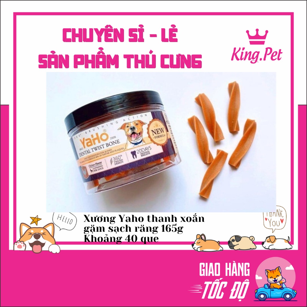 Xương Yaho thanh xoắn gặm sạch răng 165g