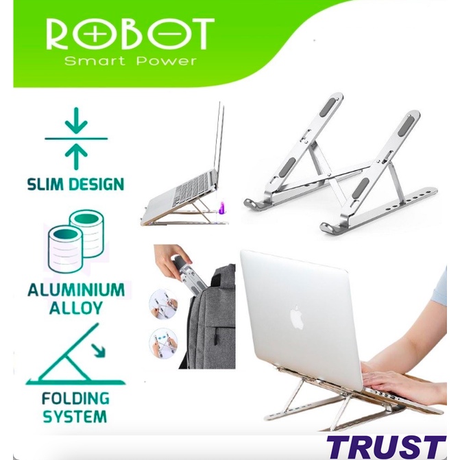 Giá Đỡ Laptop Giá Đỡ MacBook ROBOT RT-LS02 - Dễ Dàng Gấp Gọn - Chất Liệu Hợp Kim Nhôm Cao Cấp