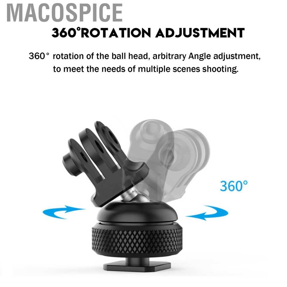 Đế gắn macospice màu đen có thể điều chỉnh xoay 360 độ 1/4 inch
 | BigBuy360 - bigbuy360.vn