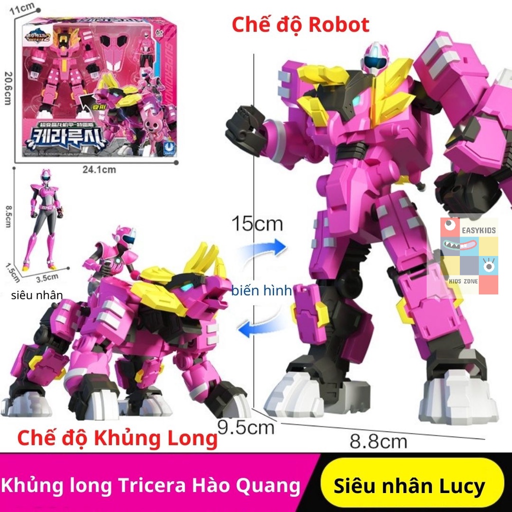 Đồ Chơi Mô Hình MINIFORCE Robot Siêu Khủng Long Tyranno Sấm Sét Cùng Siêu Nhân