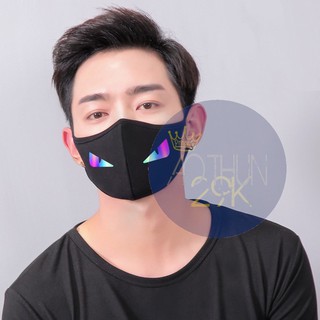 KHẨU TRANG VẢI SU 2 LỚP DA IN HÌNH PHẢN QUANG SIÊU ĐẸP