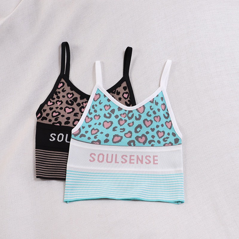 Áo Croptop 2 dây Họa Tiết Trái Tim LSEOUL A2537 Năng Động Quyến Rũ Gợi Cảm