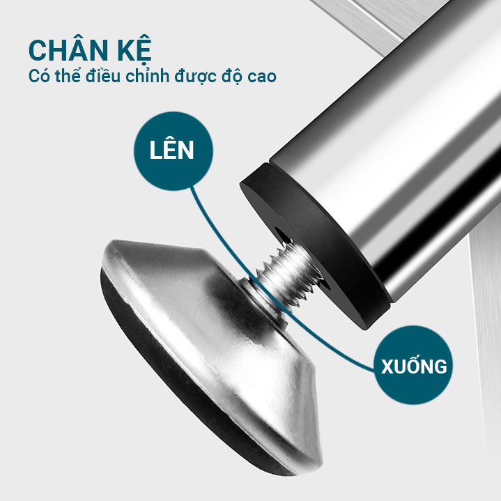 [ 𝐒𝐈𝐙𝐄 𝟖𝟎 - 𝟏𝟎𝟎 ] Giá Kệ Để Đồ Đa Năng INOX 304 VANDO, Kệ Để Lò Vi Sóng, Kệ Lò Nướng, Kệ Để Đồ Nhà Bếp