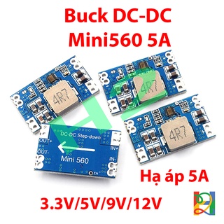 Mạch hạ áp mini560 dc-dc buck 5a module step down converter board 5v-20v to 3.3v 5v 9v 12v
