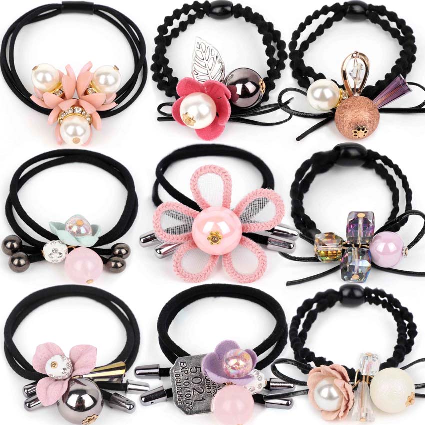 Dây buộc tóc nữ mẫu đẹp - Set 10 dây cột tóc dễ thương, bền đẹp - NASI Store