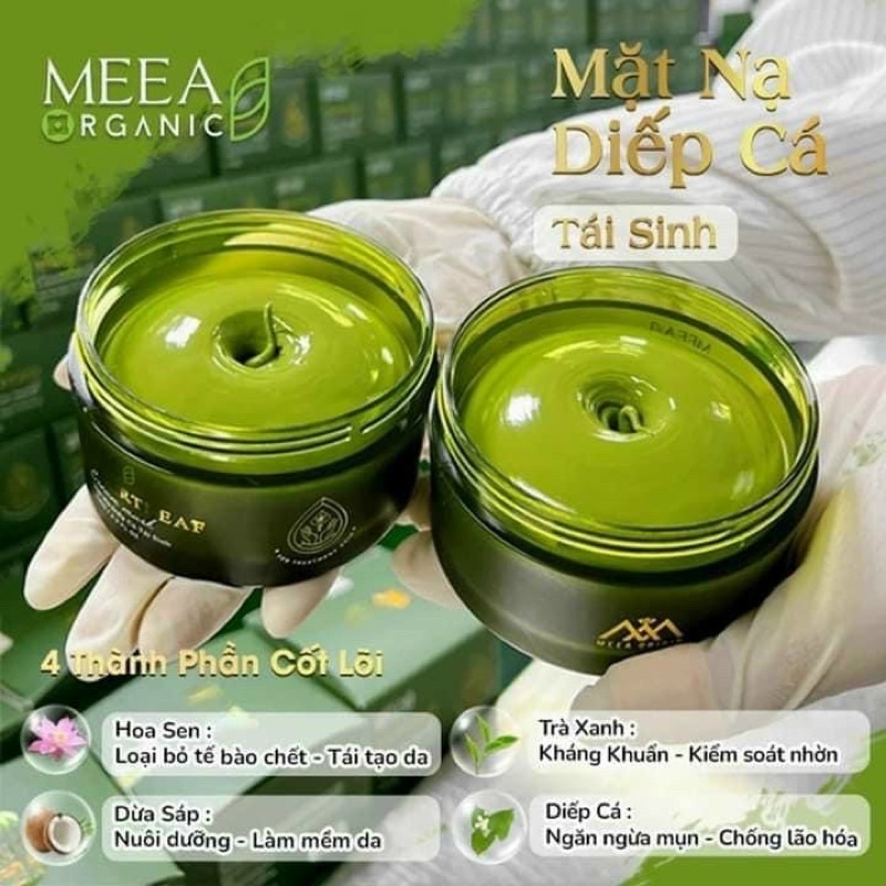 Mặt Nạ Diếp Cá Tái Sinh Ngừa Mụn MEEA ORGANIC