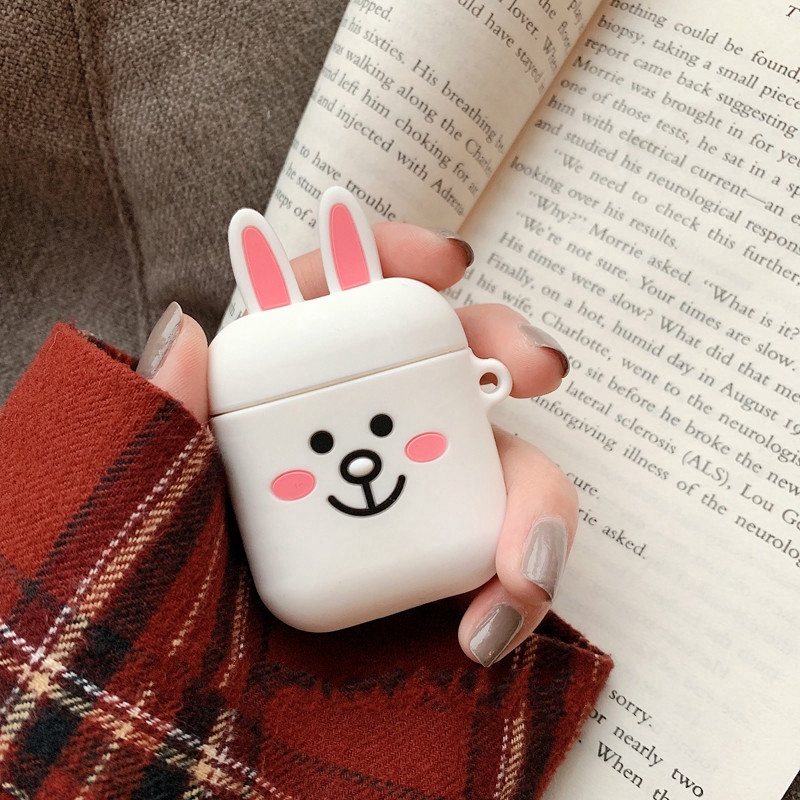 Vỏ silicone hoạ tiết hoạt hình bọc bảo vệ hộp sạc tai nghe Airpods 1/2/pro | BigBuy360 - bigbuy360.vn