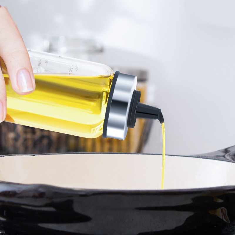 Chai dầu bếp gia dụng lọ thủy tinh chống rò rỉ nước tương đựng giấm nồi mè nhỏ