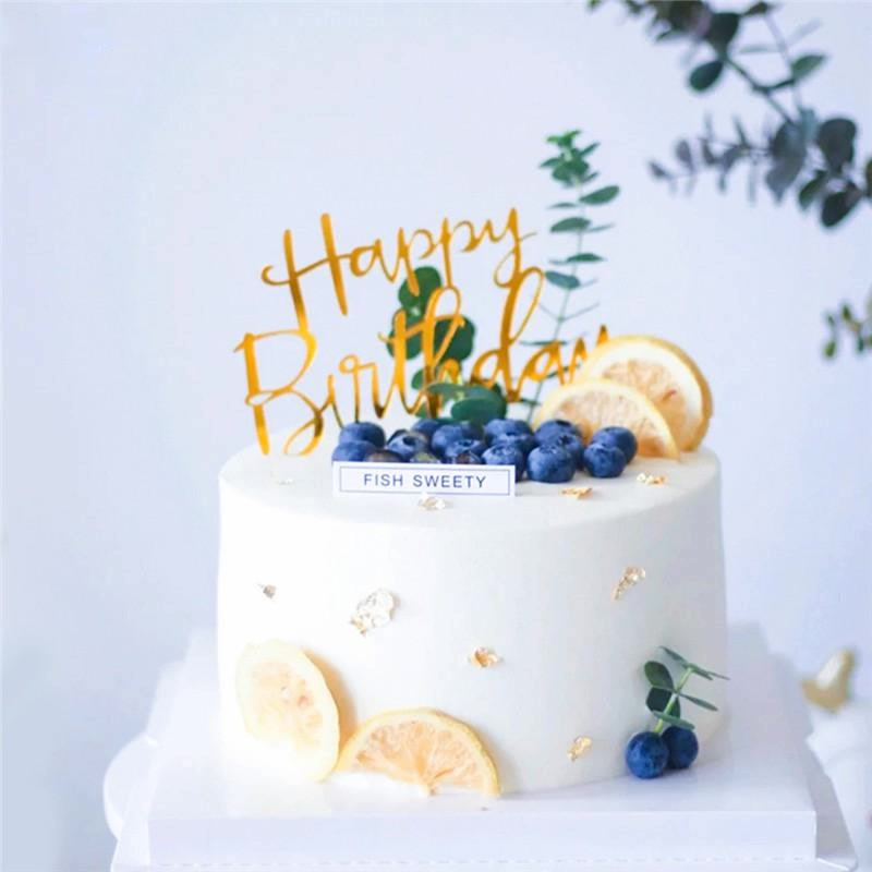 Que gắn trang trí bánh kem hình chữ Happy Birthday