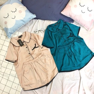 Bộ ngủ pijama lụa cộc đùi mềm đẹp