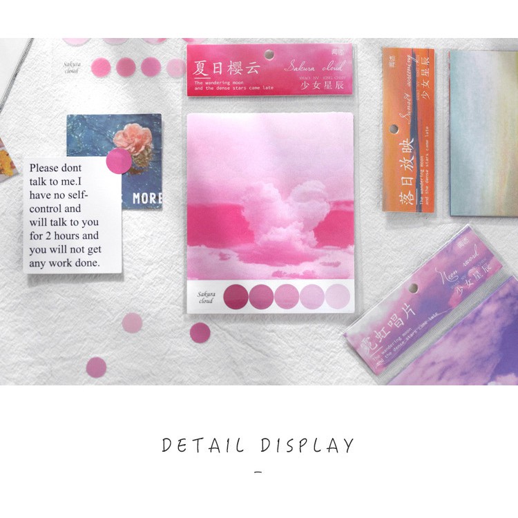 Set 10 dot stickers aesthetics sky