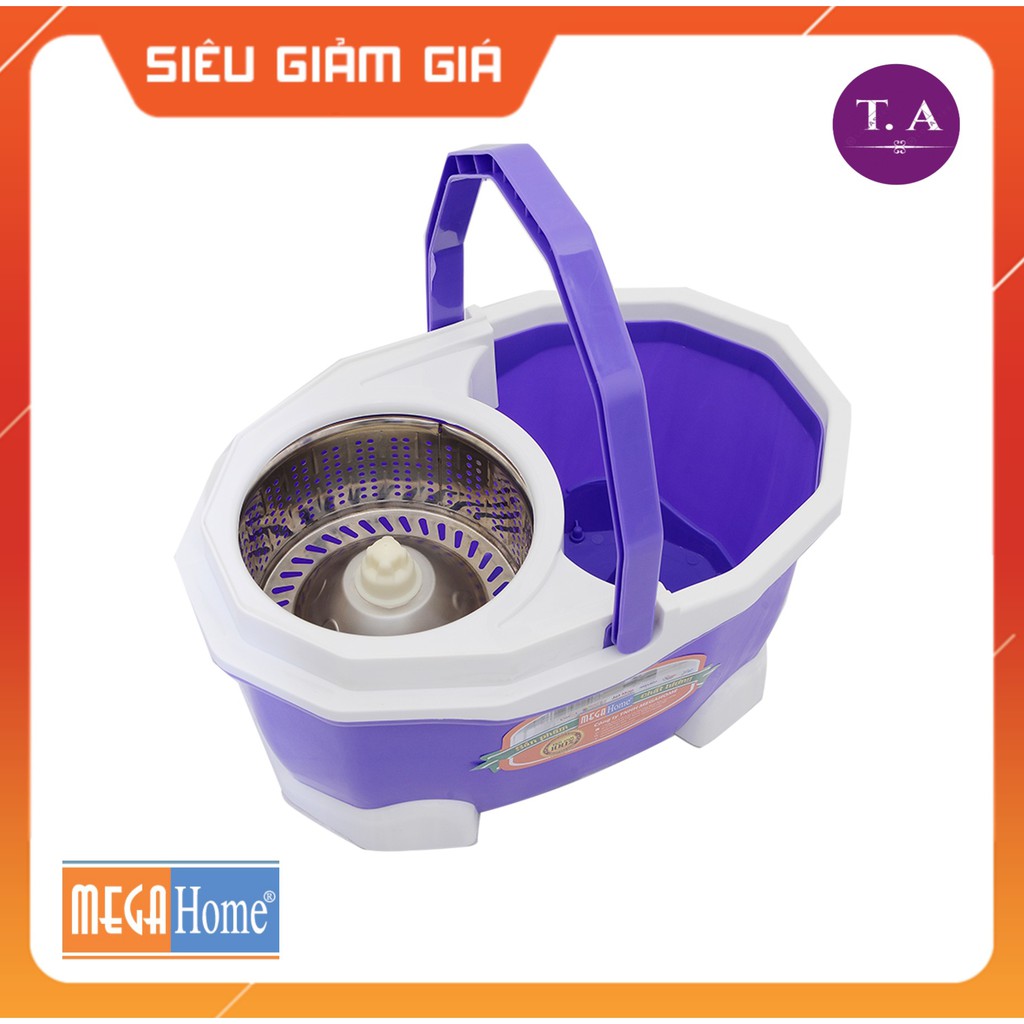 BỘ Lau Nhà MegaHome C3, Bộ Lau Nhà 360 độ siêu bền ( Tặng 1 Bông Lau Nhà)  [ CHÍNH HÃNG ]