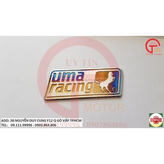 [SHOP TN] TEMTITAN - TEM DÁN PÔ CHỮ UMA RACING BẢN NHỎ BẰNG TITAN CAO CẤP